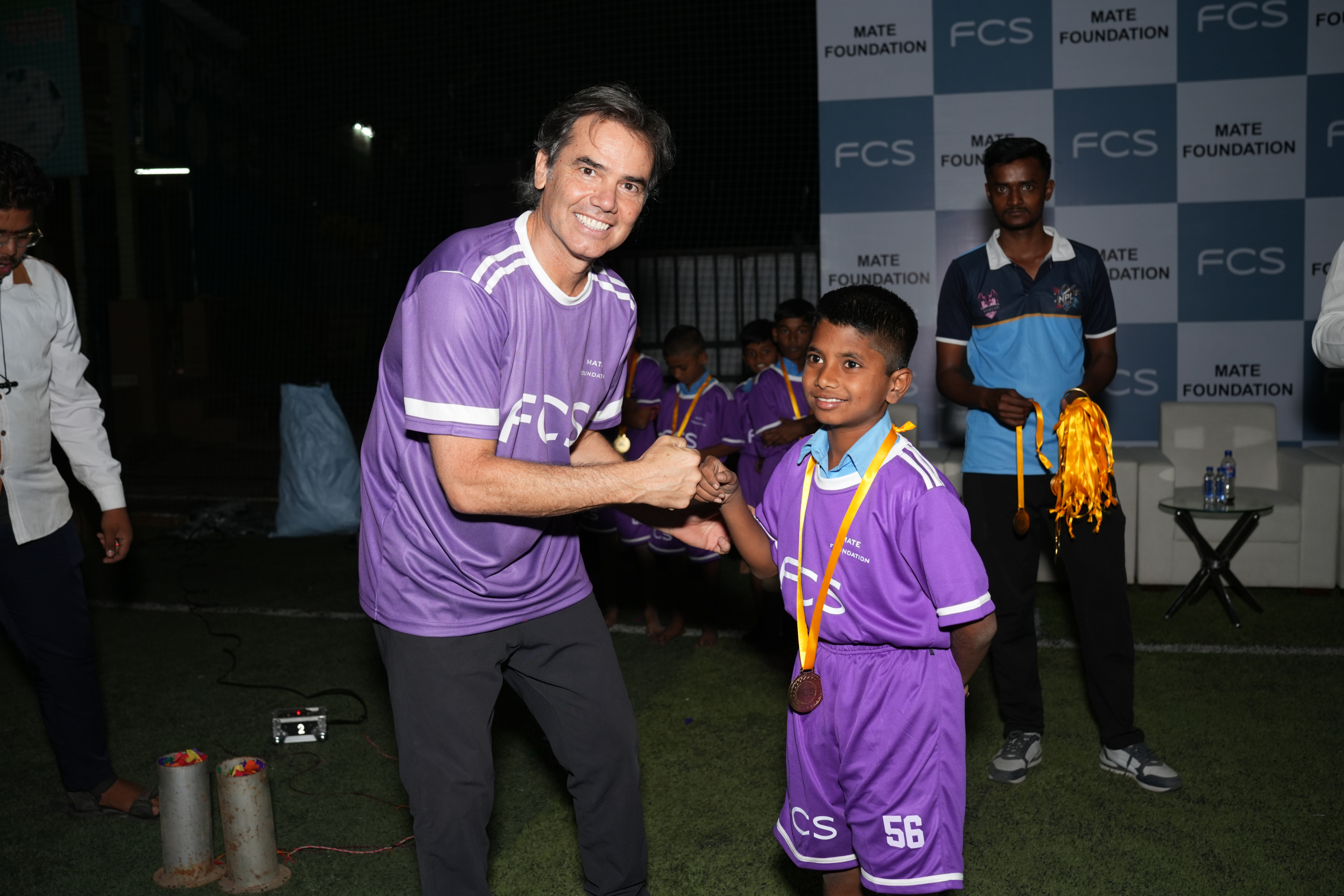 Coaching session on the pitch