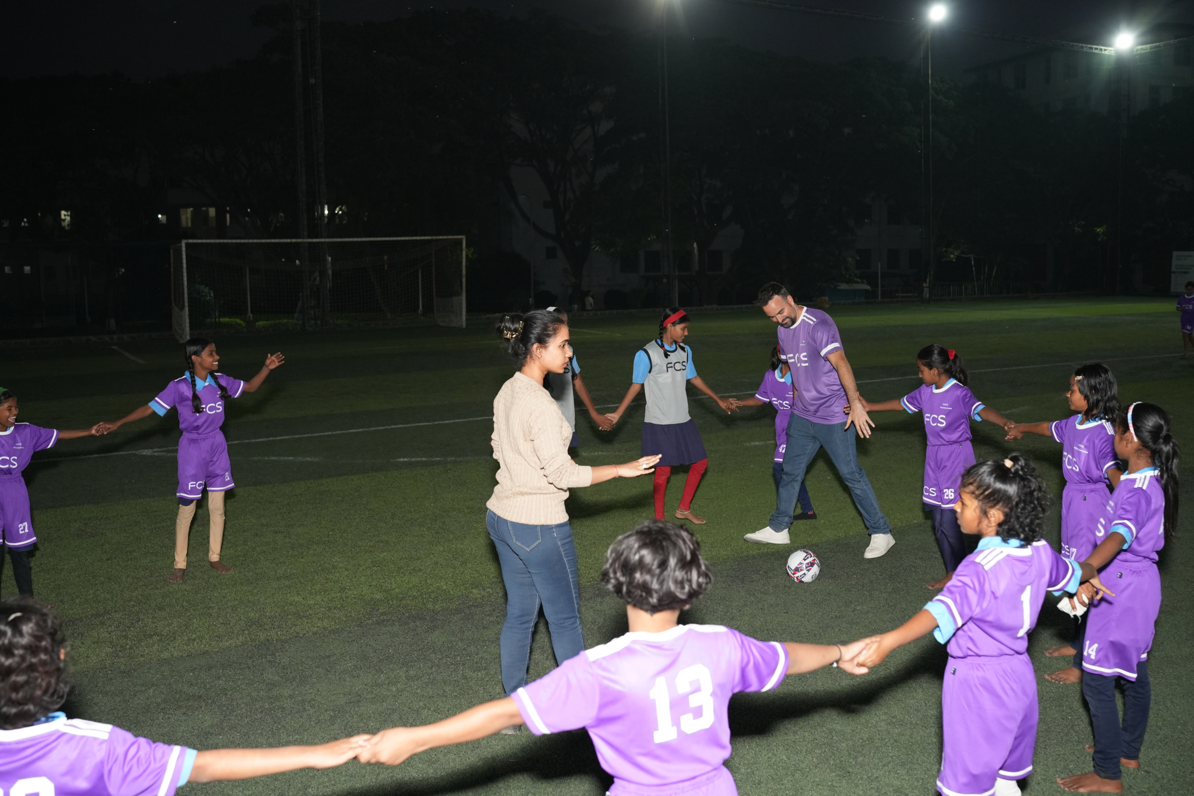 Team practice on the field